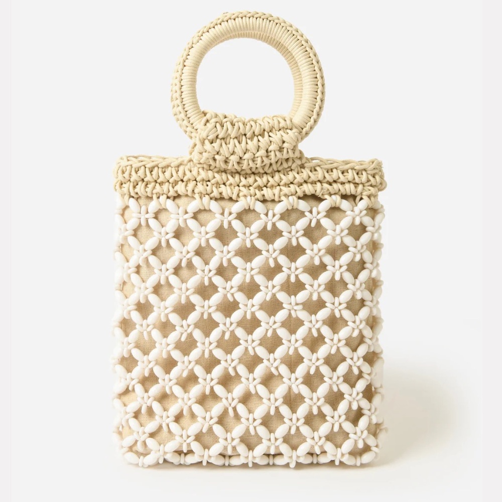 Lele Sadoughi Beschcomber Beaded Crochet mini tote - NWT!!